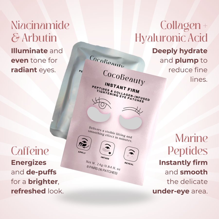 Peptide and collagen hydrogel eye patch