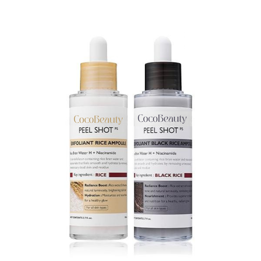 CocoBeauty Peel Shot Glow Rice Ampoule Duo