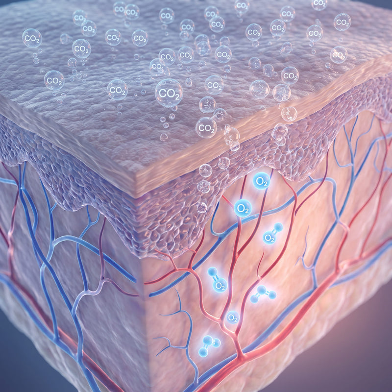 Diagram of blood flow returning to the skin surface