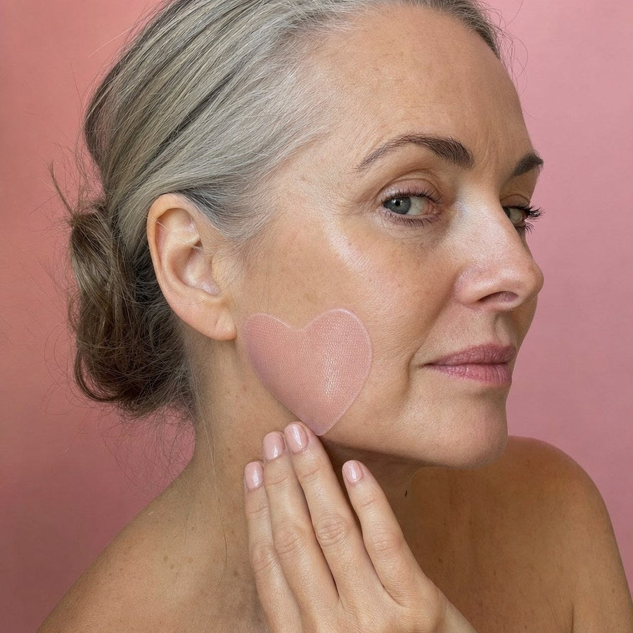 Applying the patch to the jawline