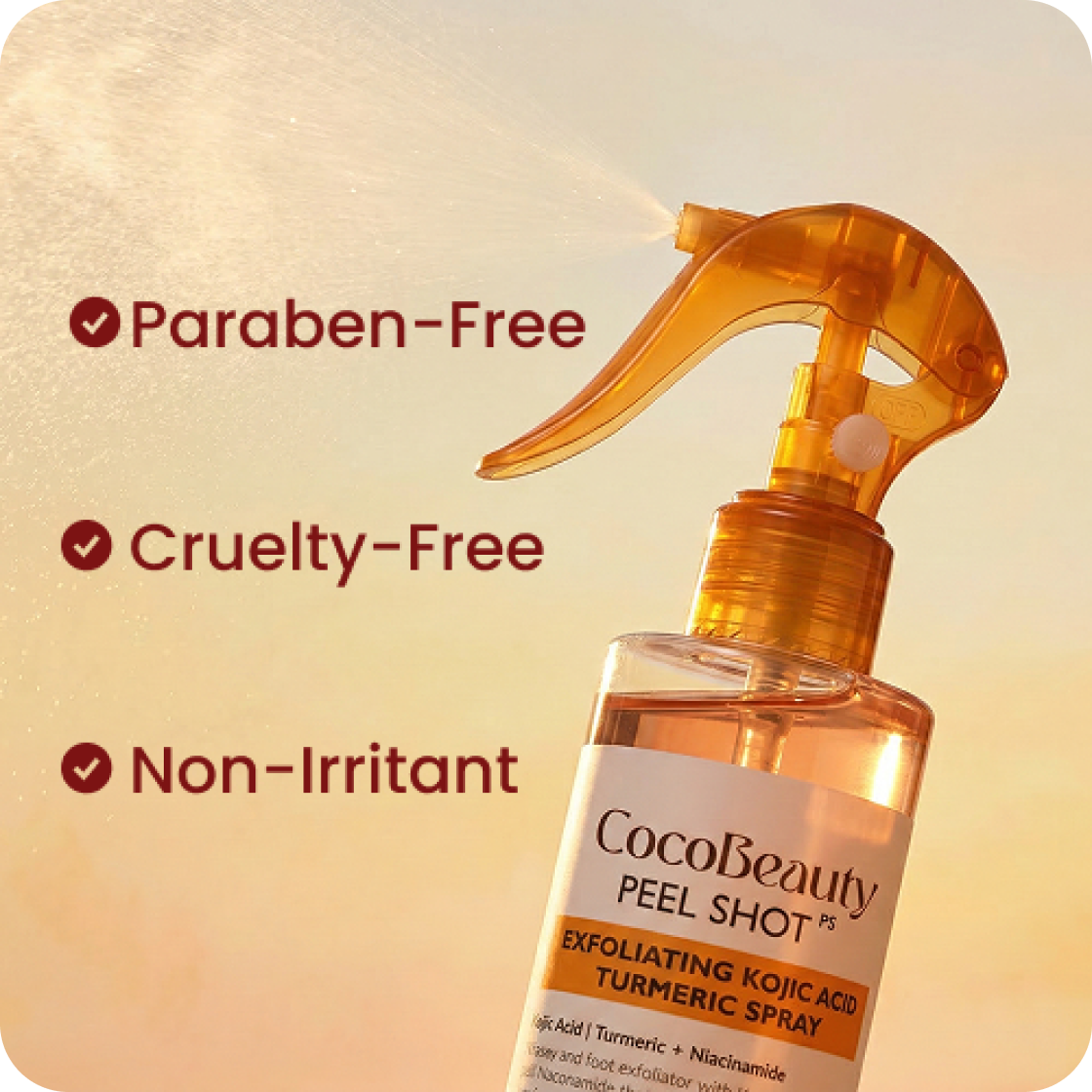 CocoBeauty - Body Peel Spray with Kojic + Turmeric