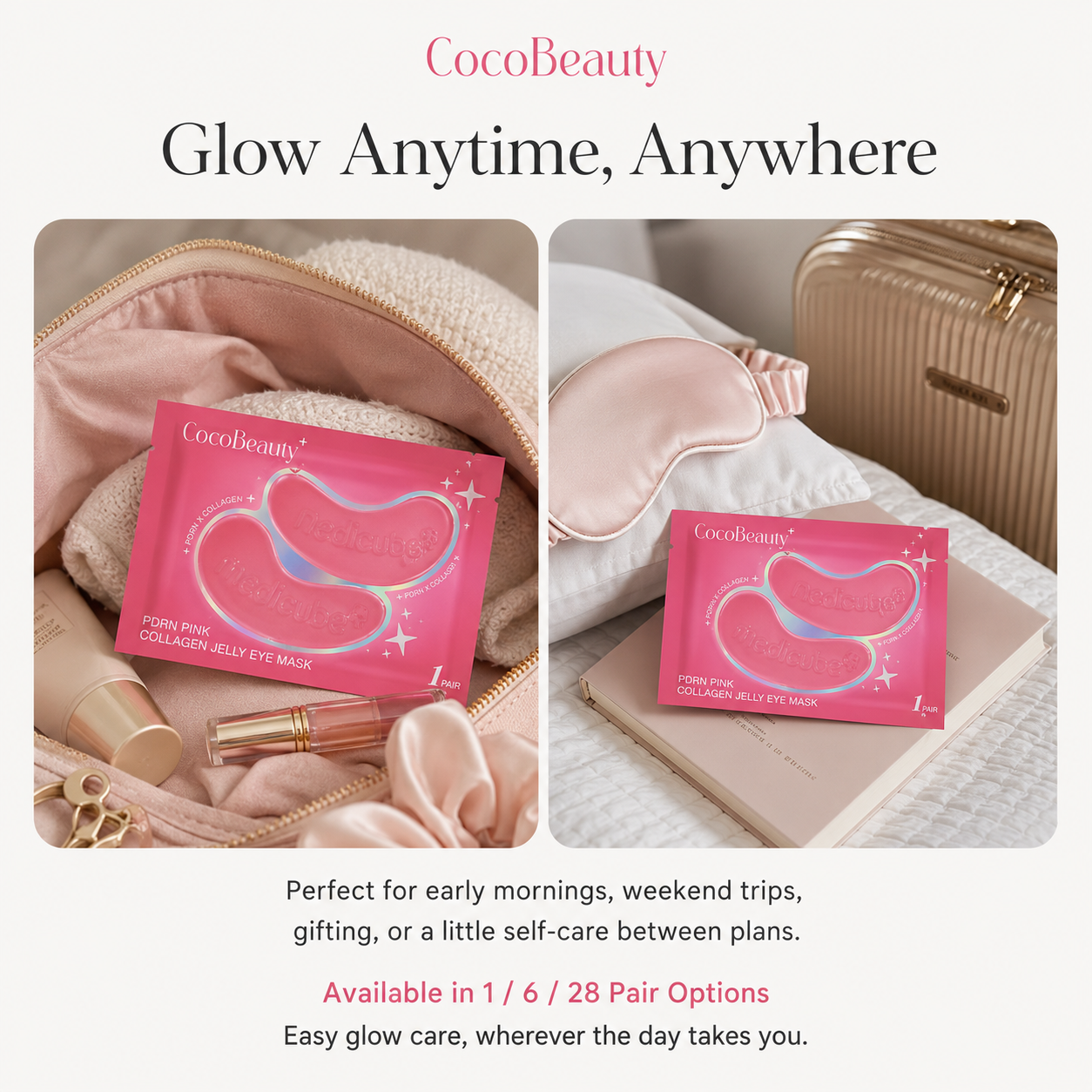 CocoBeauty PDRN Pink Collagen Jelly Eye Patches