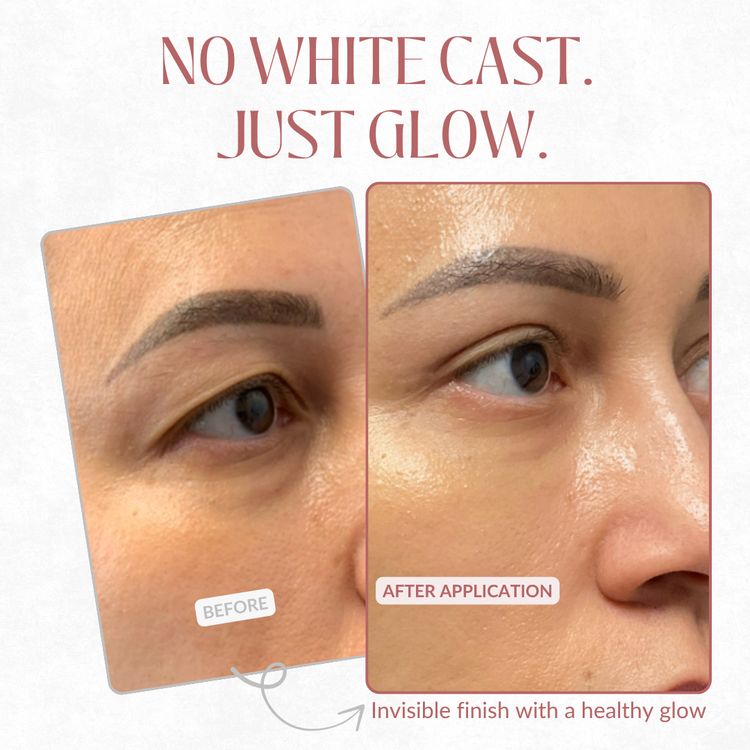 Zero White Cast Sunscreen Result